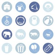 Vector Set of Circus Icons N16