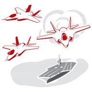 F-35 silhouettes set