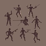 Soldier silhouette shape Vector human idea design