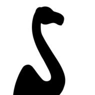 Vector silhouette black camel