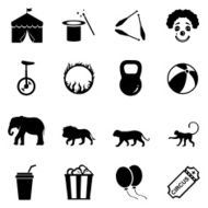 Vector Set of Circus Icons N17