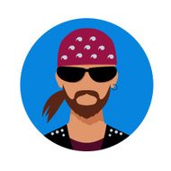 Biker vector illustration N2