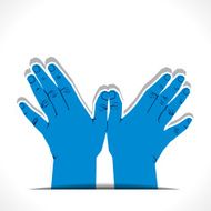 creative flying bird hand