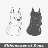 Silhouettes of purebred dogs N2