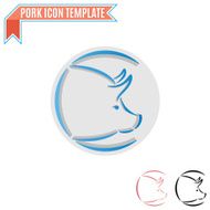 Pig Logo Trade Sign Icon Template