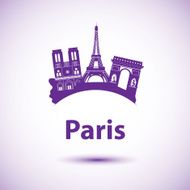 Vector silhouette of Paris France