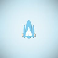 cartoon doodle Hand in spacecraft icon vector illustration