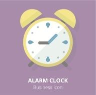 Business icon Alarm clock Flat vector illustration