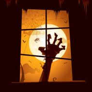 Halloween scene - View from window N2