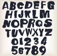 Grunge letters and numbers