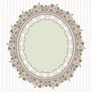Oval frame in the Provence style