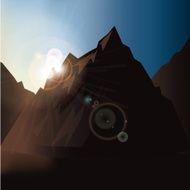 Mountain background with copy space EPS 10 vector