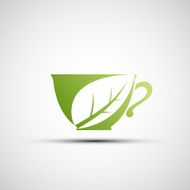 Vector logo cup of tea N2