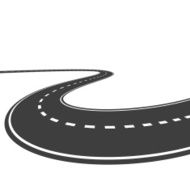 Vector highway isolated on a white background
