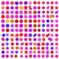 Set of color blots and ink splashes 170 items