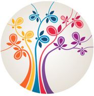 Multicolor abstract tree N2