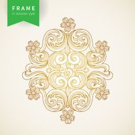 Vector baroque ornament in Victorian style N68