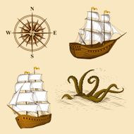 elements for design antique maps N2