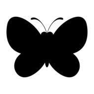 Black butterfly silhouette icon