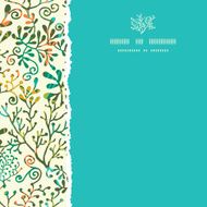 Textured Plants Square Torn Seamless Pattern Background
