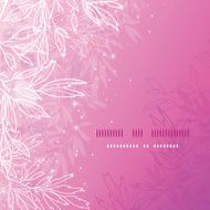 Glowing pink tree branches square template background