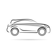 Car abstract lines vector design concept N13