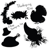 vector silhouette elements Thanksgiving N2