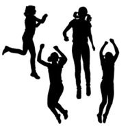 Vector silhouette of a woman N2021