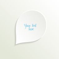 Vector white paper speech bubble