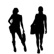 Vector silhouette of businesswoman N167