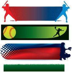 Girls Softball Icons Pitcher Catcher Batter Ball