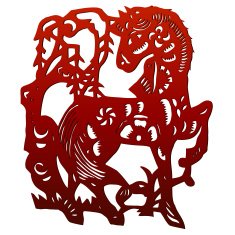 Paper cut in Horse shape - Illustration N2