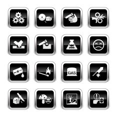 Supergloss Black Icons - Caution