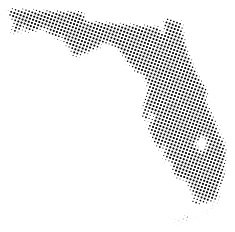 Dotted vector map of Florida