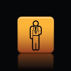 businessman button icon