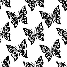 Seamless pattern of butterflies N13