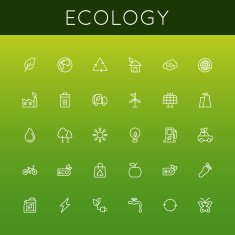 Vector Ecology Line Icons
