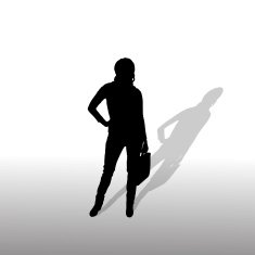 Vector silhouette of businesswoman N166