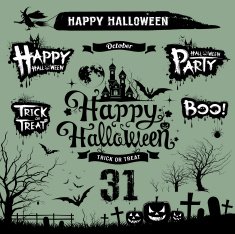 Halloween day silhouette collections