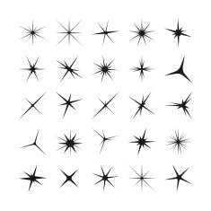 Black sparkles glowing light effect stars and bursts vector set N2