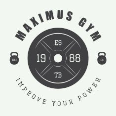 Gym logo in vintage style N2