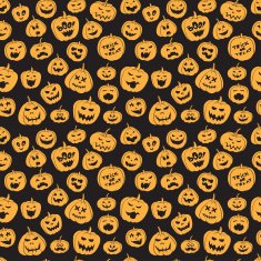 Seamless pattern Of Vintage Happy Halloween pumpkins N8