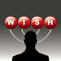 human head thinking wish