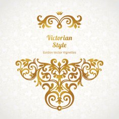 Vector lace pattern in Victorian style N5