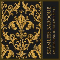 Seamless wallpaper background floral vintage gold