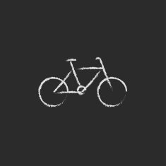 Bicycle icon drawn in chalk N4