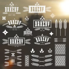 Design elements and logo for bakery