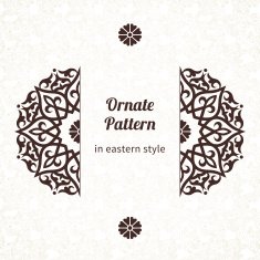 Vector floral vignettes in Victorian style