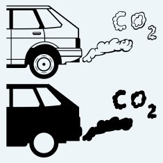 Close up of a car's fumes emissions