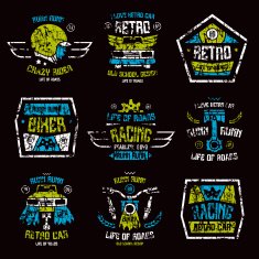 Racing badges for t-shirt N2